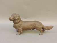 Lot 588 - A Meissen Böttger dachshund