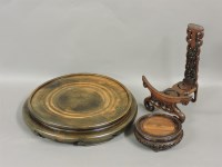 Lot 590 - Three Chinese hardwood stands