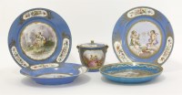 Lot 602 - Four Sèvres decorative plates