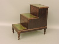 Lot 759 - A 19th century mahogany step commode