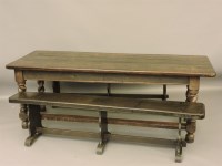 Lot 771 - An oak refectory table