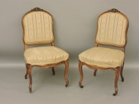 Lot 806 - A pair of Victorian rosewood side chairs