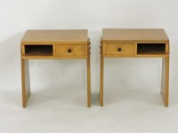 Lot 824 - A pair of Art Deco oak bedside tables