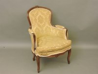 Lot 866 - A French mahogany armchair