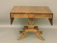 Lot 888 - A Regency rosewood pedestal sofa table