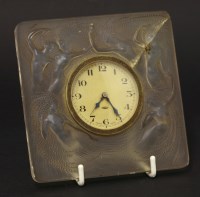 Lot 148 - A Lalique 'Naiades' opalescent glass clock