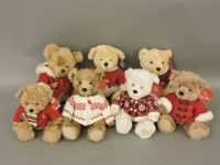 Lot 18 - Seven Harrods Christmas teddy bears