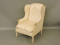 Lot 776 - A French painted bergère armchair