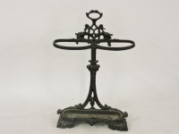 Lot 844 - A Victorian cast iron stick stand