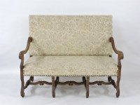 Lot 875 - A late 19th century open arm high back sofa