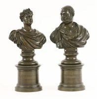 Lot 210 - Two Regency bronze busts