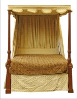 Lot 457 - A mahogany four-poster bed