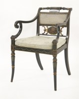 Lot 590 - An unusual George III elbow chair in the manner of Gillows of Lancaster