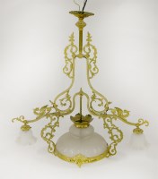 Lot 597 - A French gilt bronze ceiling light