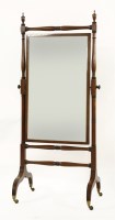 Lot 604 - A Regency mahogany cheval mirror