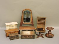 Lot 5 - A collection of miniature furniture items