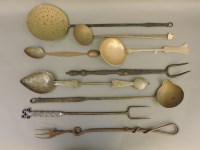 Lot 40 - Nine 18th century and later ladles