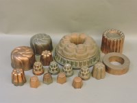 Lot 92 - Five Victorian copper jelly moulds