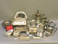 Lot 112 - A box of silver plated items