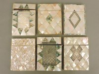 Lot 337 - Six Victorian mother of pearl card cases