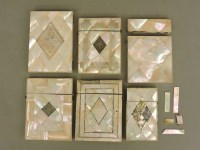 Lot 339 - Six Victorian mother of pearl card cases