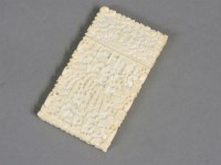 Lot 344 - A late 19th century Chinese ivory calling card case