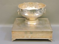 Lot 555 - A silver plated punch bowl