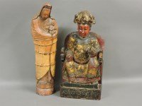 Lot 618 - A carved wood Chinese empress