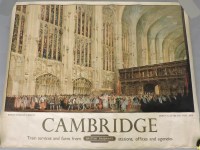 Lot 725 - A British Railways travel poster for Cambridge