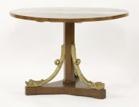 Lot 536 - A walnut centre table