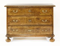 Lot 537 - A German inlaid walnut commode