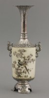 Lot 307 - An enamelled silver-mounted Shibayama Vase