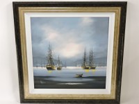 Lot 693 - Ken Hammond
SHIPS IN EVENING LIGHT
Signed l.l.