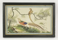 Lot 187 - A pair of ornithological pith paper Paintings