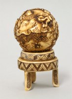 Lot 302 - A good ivory Ball