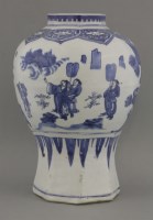 Lot 14 - A Transitional blue and white Vase