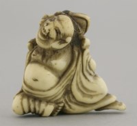 Lot 304 - A stag antler Netsuke