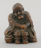 Lot 328 - A bamboo melancholy Arhat
19th century