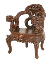 Lot 199 - A dragon Chair