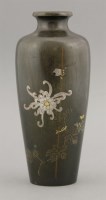 Lot 457 - A Japanese bronze vase