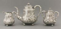 Lot 128 - A fine three-piece silver Tea Set