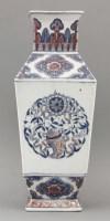 Lot 368 - An underglaze blue and copper red vase