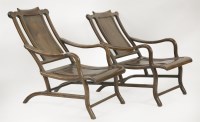 Lot 216 - A pair of hongmu Moon-gazing Chairs