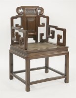 Lot 217 - A hongmu Armchair