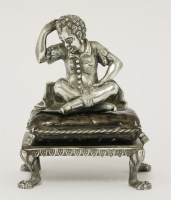 Lot 224 - A 19th century continental silver model of a blackamoor