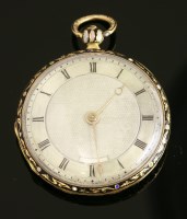 Lot 409 - A Swiss gold and enamel