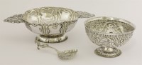 Lot 8 - A Continental silver two-handled brandy bowl