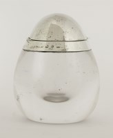 Lot 120 - A Victorian silver-mounted glass inkwell