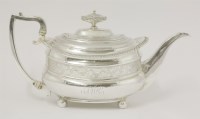 Lot 121 - A George IV silver teapot