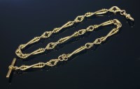 Lot 418 - A Victorian gold Albert chain